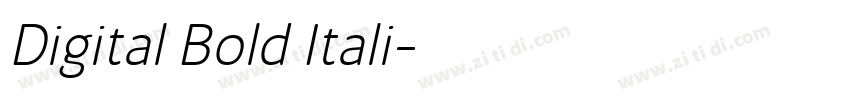 Digital Bold Itali字体转换